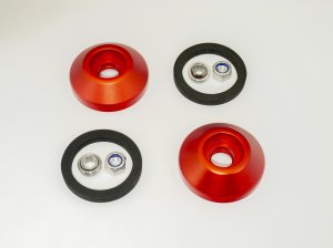 FIAT 500 Strut Top Mount Assembly Kit - Upgraded Replacement - Red Anodized - V3